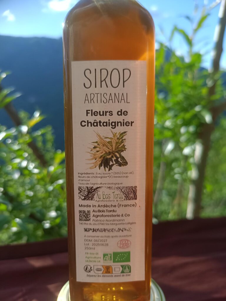 Sirops artisanaux d’Ardèche fabriqués par Au Bois Tordu